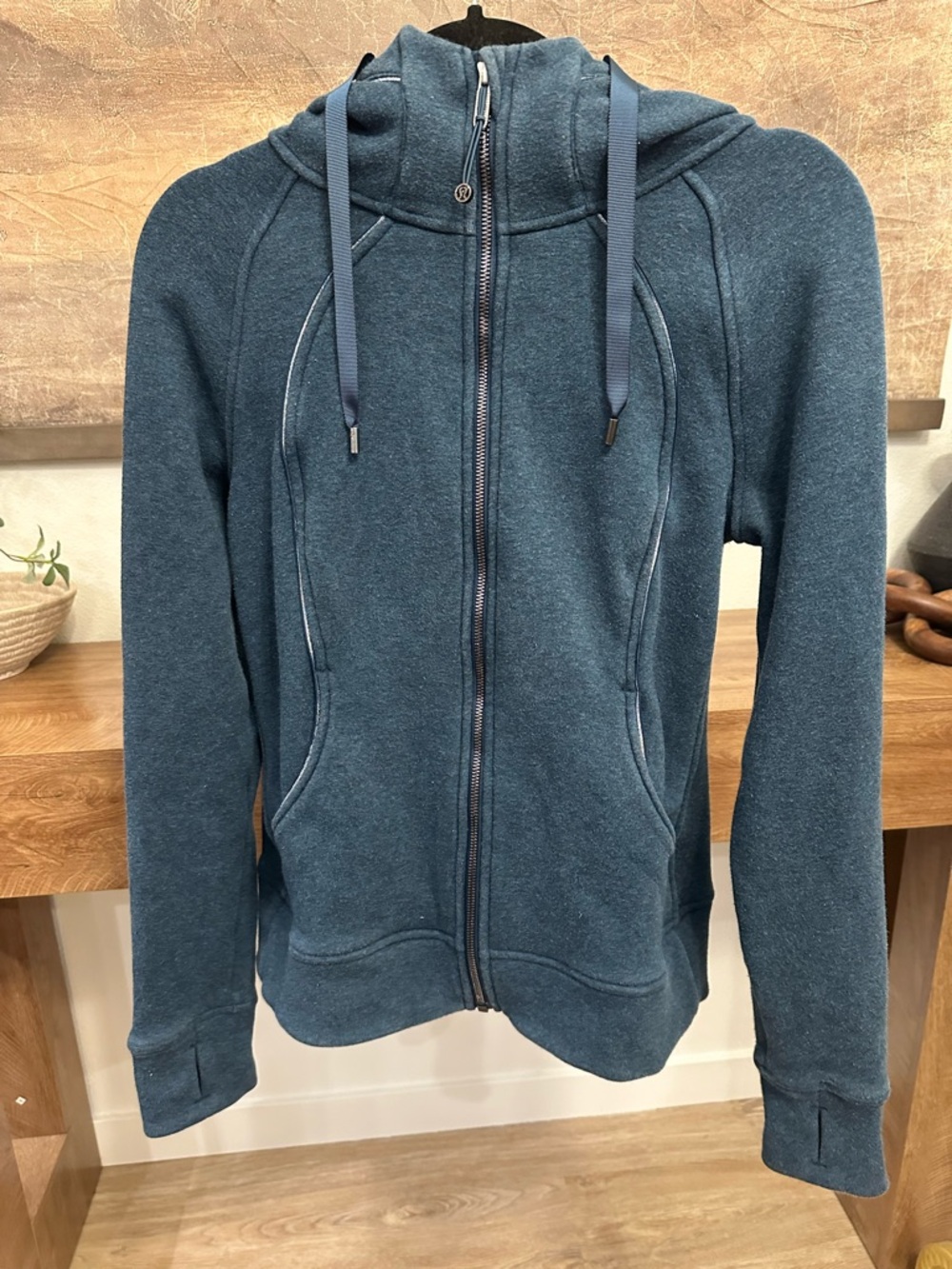 lululemon athletica Deep Teal Fleece-Lined Full Zip Scuba Hoodie